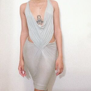 Rick Owens Sheer Sage Green Dress